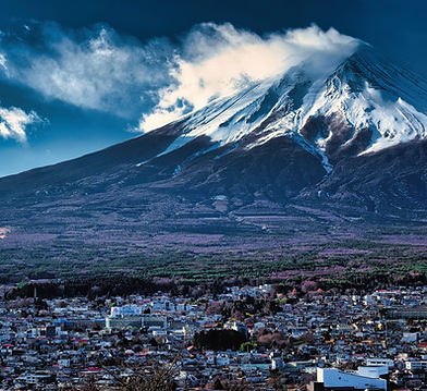 At the foot of Mount Fuji
