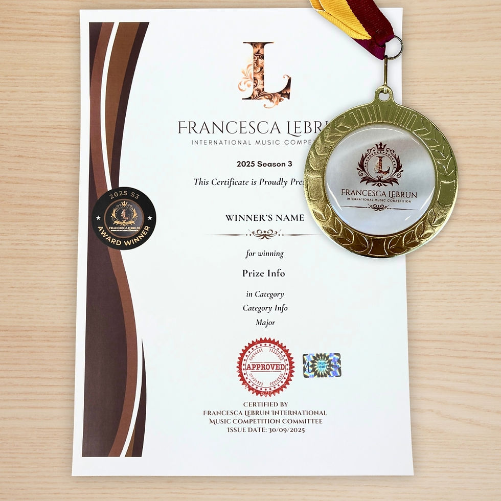 1x Medal + 1x Certificate Pack