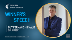 Winner's Speech | Guy Fernand Michaud | Debussy International Music Competition 2026
