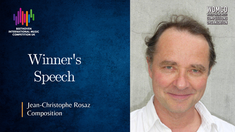 Winner's Speech | ROSAZ Jean-Christophe | Composition | Beethoven International Music Competition UK 2026