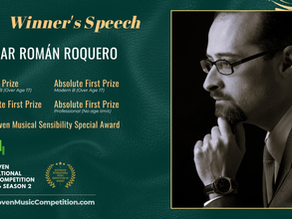Winner's Speech |  Óscar Román Roquero | Piano | Beethoven International Music Competition UK 2026