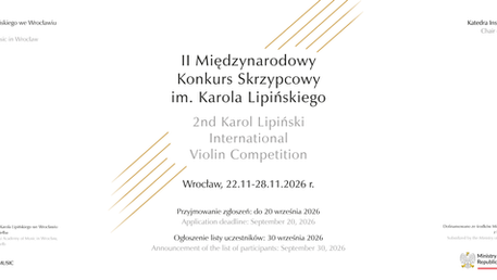Join the 2nd International Karol Lipiński Violin Competition