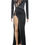 Thumbnail: Crystal Beautiful High Slit Corset Maxi Dress