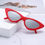Thumbnail: Vintage Cat Eye Sunglasses Small Rectangle Sun Glasses Brand Designer 