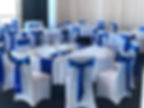 Royal blue wedding reception