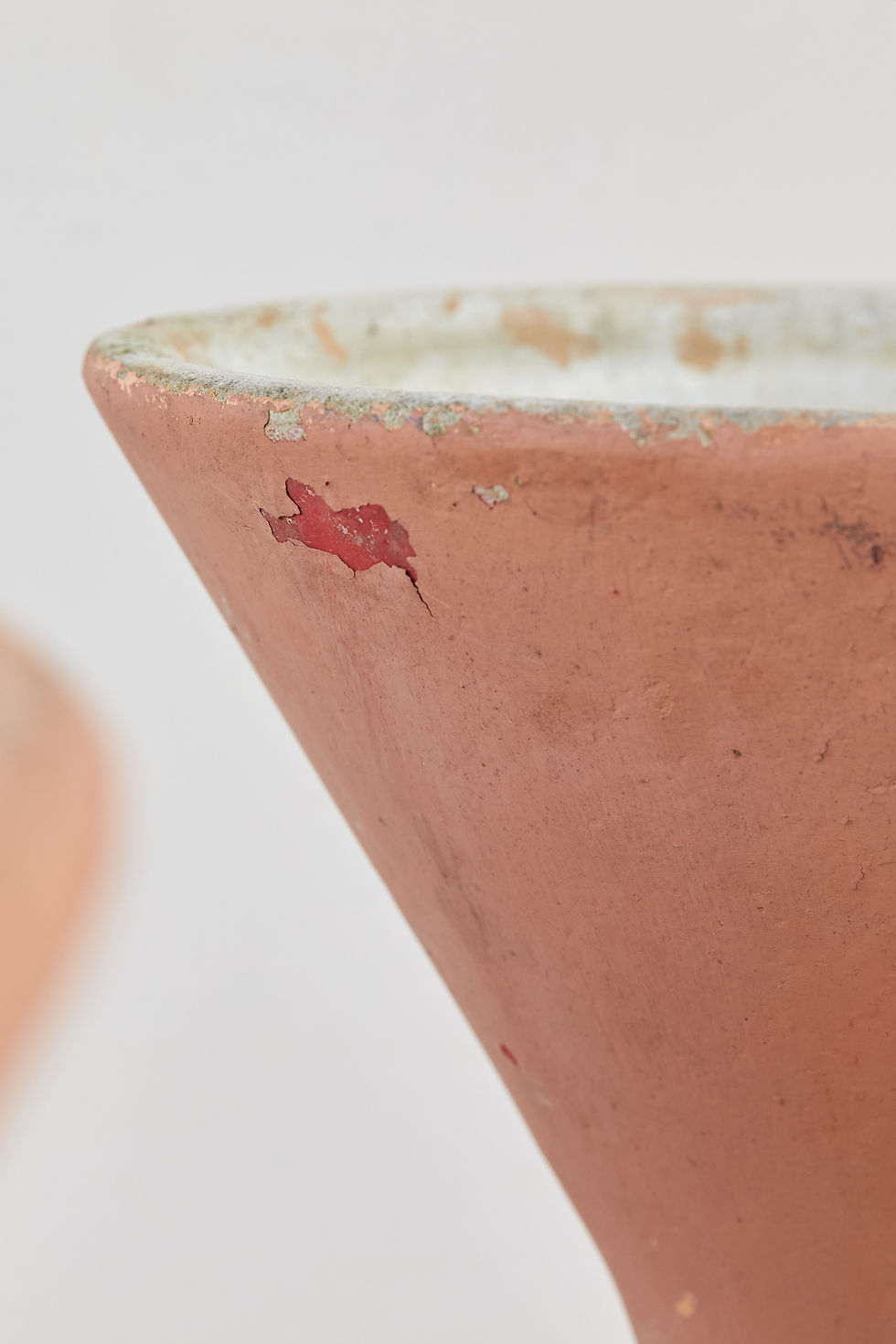 Thumbnail: A pair of Willy Guhl for Eternit 'Diablo' planters, Switzerland, C1970, with a historical terracotta-painted surface.