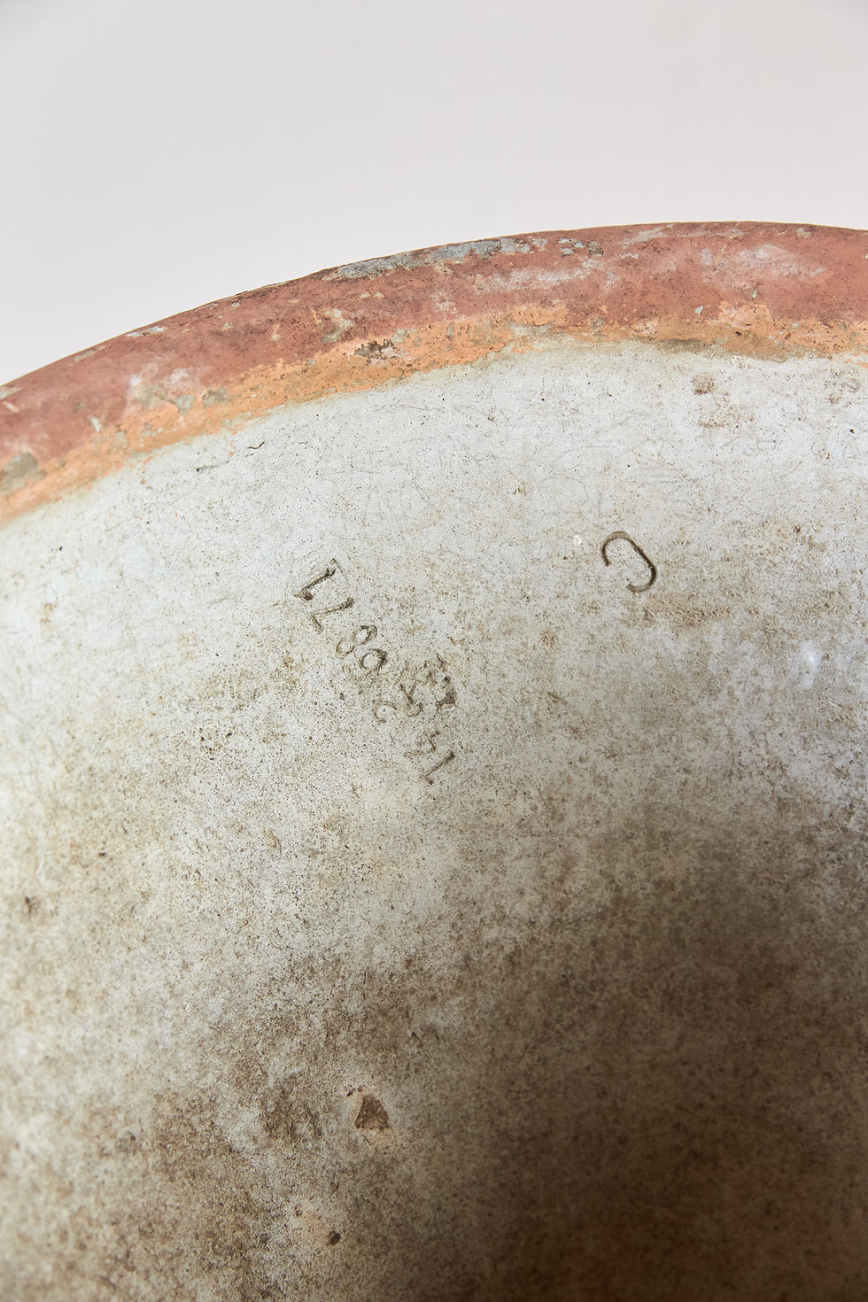Thumbnail: A pair of Willy Guhl for Eternit 'Diablo' planters, Switzerland, C1970, with a historical terracotta-painted surface.