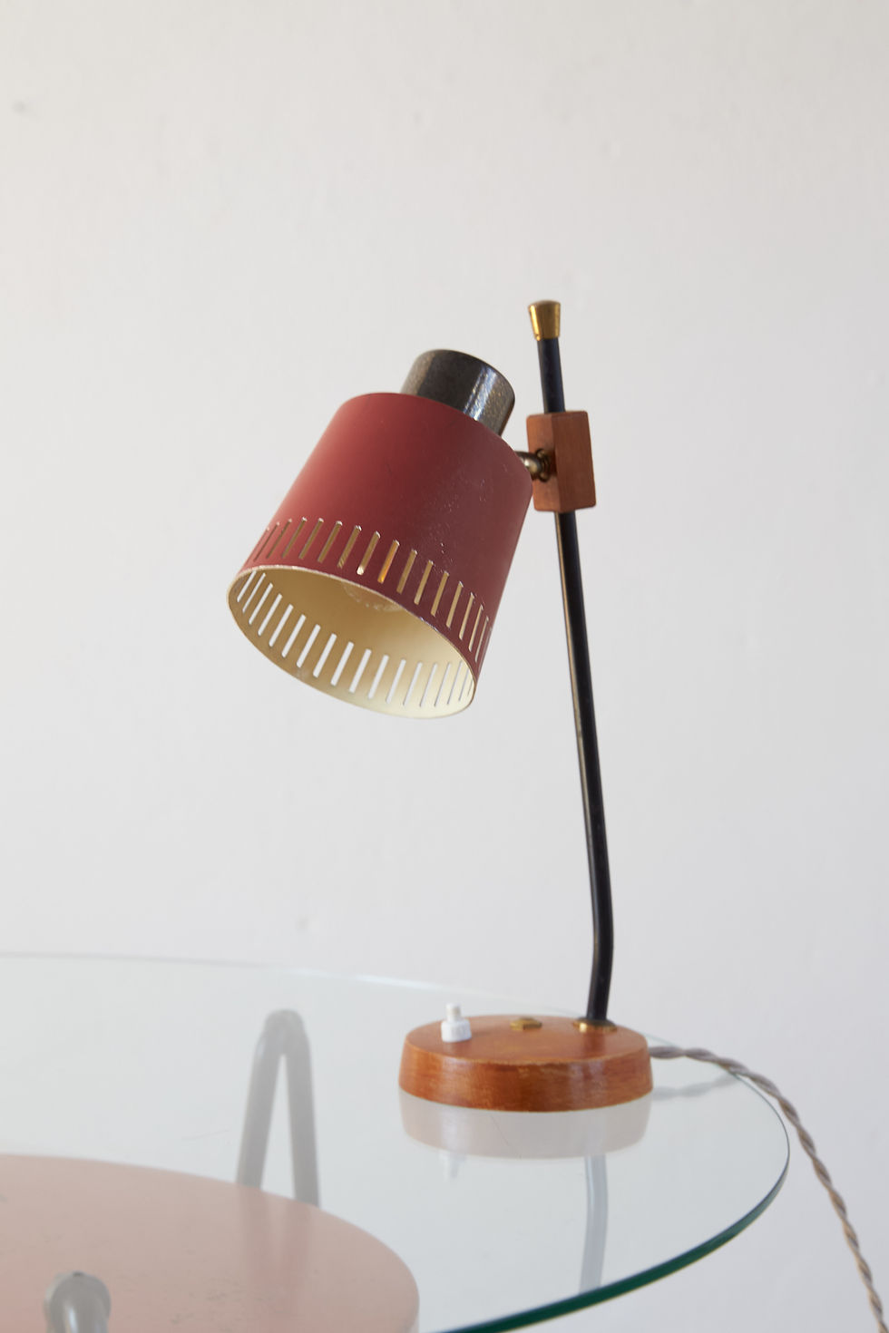 A 1950s desk lamp by the renowned Italian maker Stilux, Milano