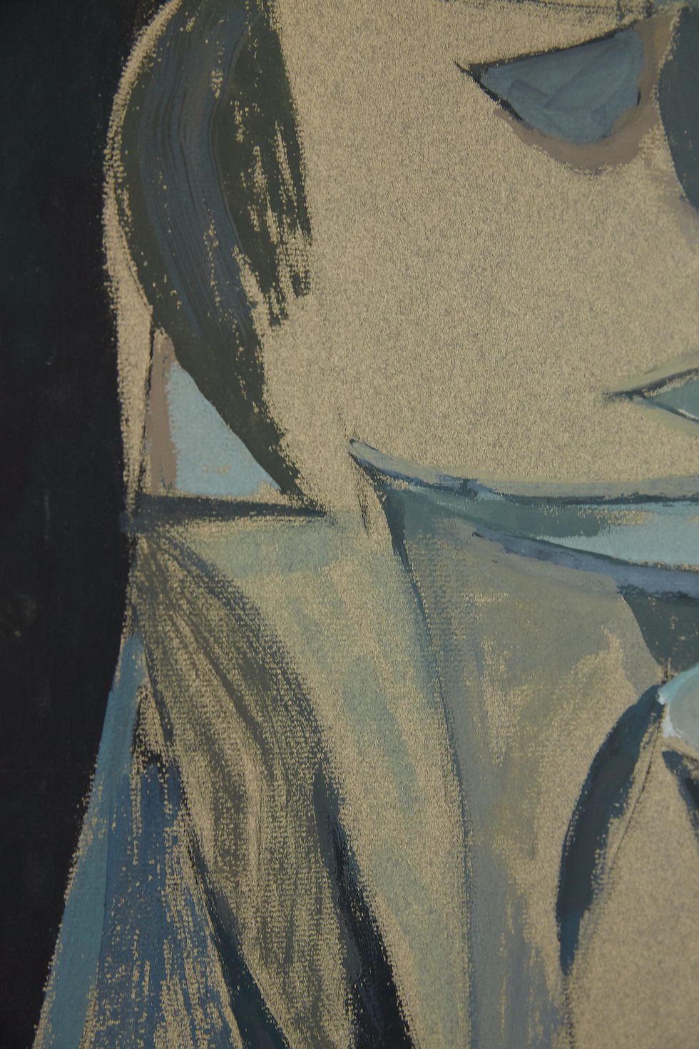 An abstract figurative work by British artist Morris Kestleman (1905 - 1998), in gouache on paper, signed by the artist.