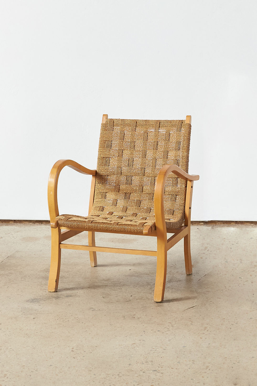 Thumbnail: Erich Dieckmann Beech and Sisal Armchair, C1950