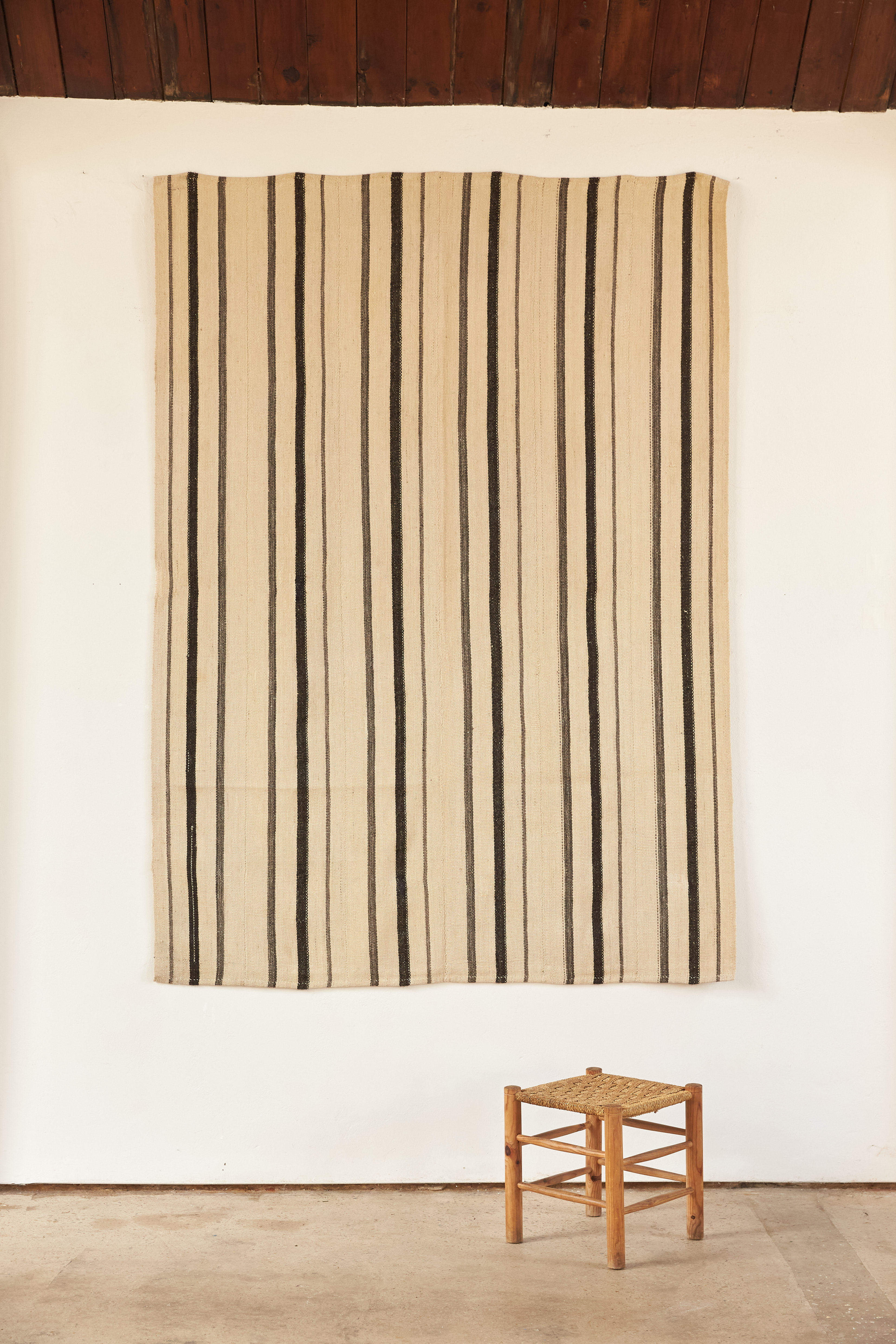 A vintage wool flatweave kilim from Konya, Turkey, dating from the 1960s