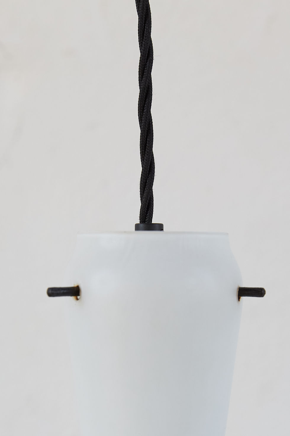 Thumbnail: Italian Satin Glass Shaped Pendant Light, C1960