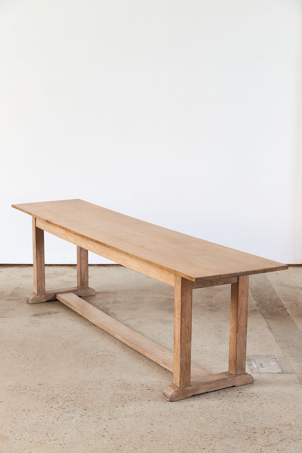 Thumbnail: Heals Arts and Crafts Limed Oak Refectory Table, C1920