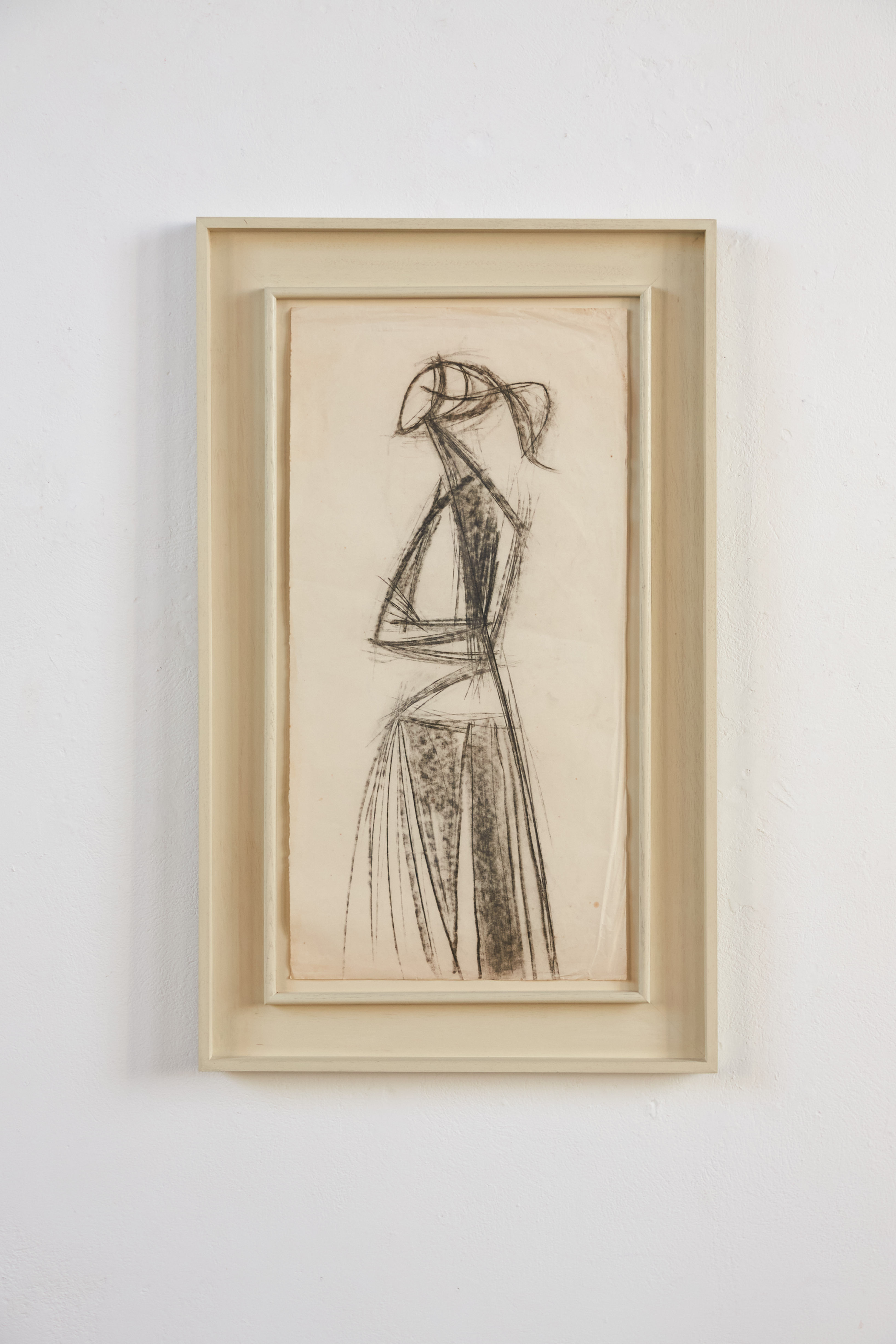 An original charcoal on paper figurative study by Trevor Bell (1930–2017).