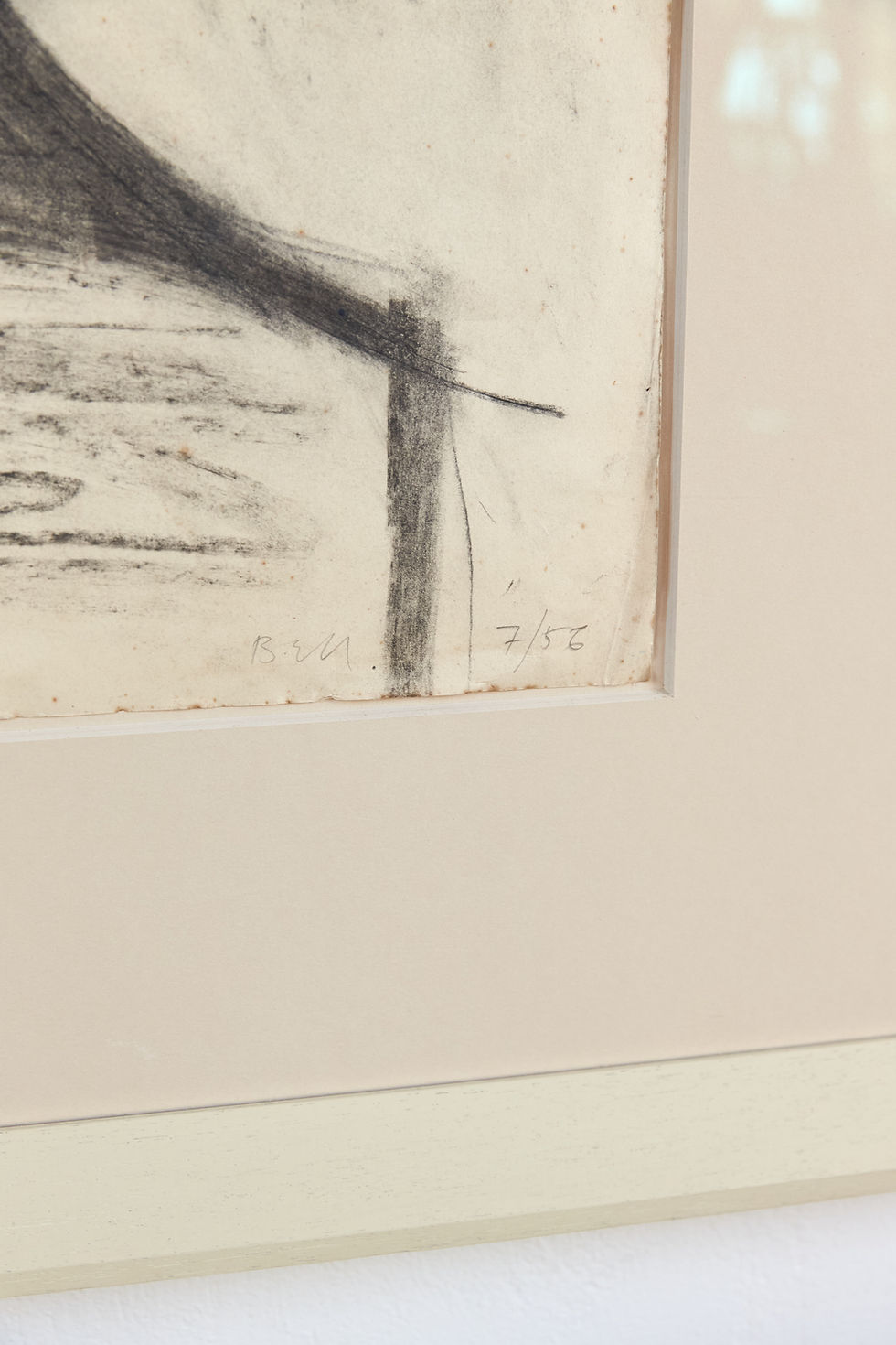 Thumbnail: A large-scale original charcoal on paper work by Trevor Bell (1930–2017), signed and dated 1956.