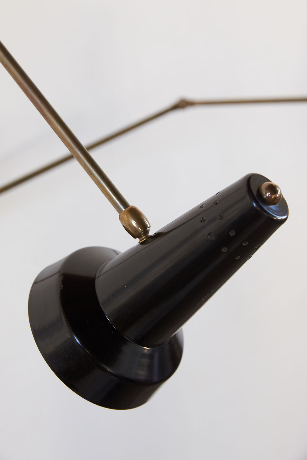 Thumbnail: A pair of Italian wall lights from the 1950s, each with two arms and fully adjustable shades.