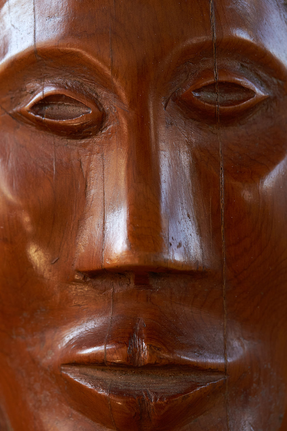 Thumbnail: A mid-20th-century carved wooden head by Cuban sculptor Florencio Gelabert (1904 - 1995)
