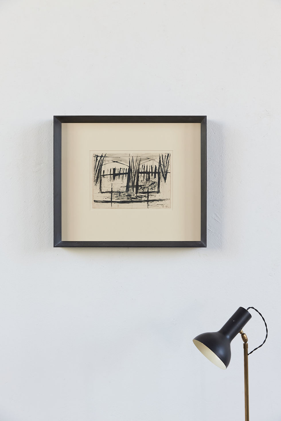 'St Ives Harbour' - An original ink drawing on paper by Trevor Bell (1930 - 2017), signed and dated 1956.