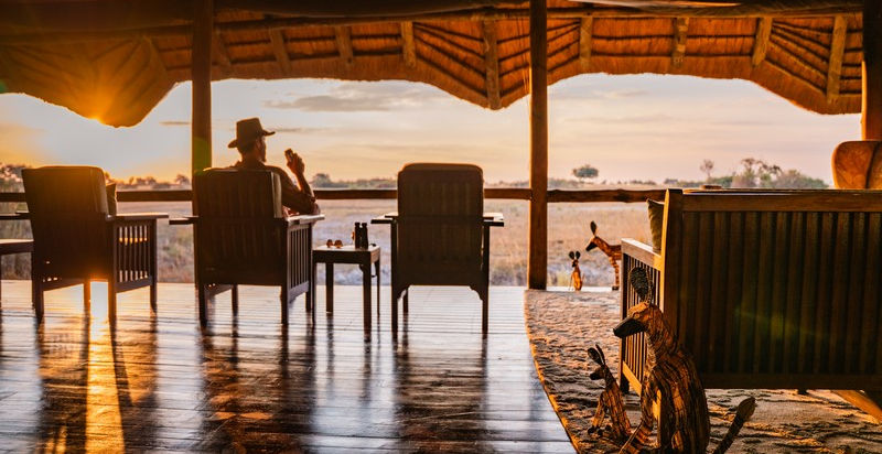 View over the river from the guest area at Lebala Camp in The Okavango Delta in Botswana with Safari Ambitions