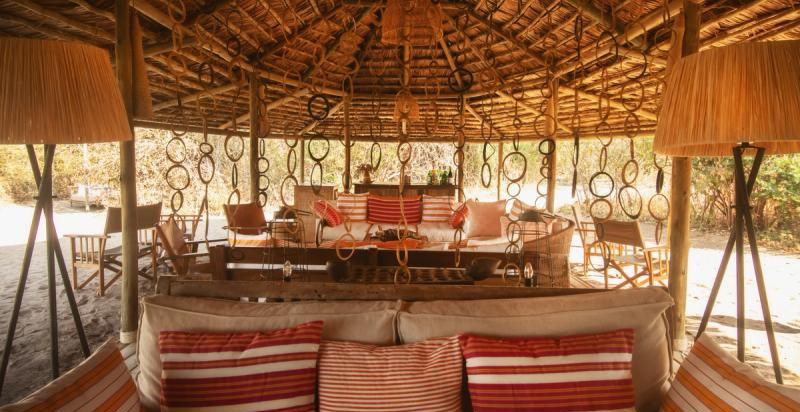 Guest main area at Kigelia Safari Camp in Ruaha in Tanzania with Safari Ambitions