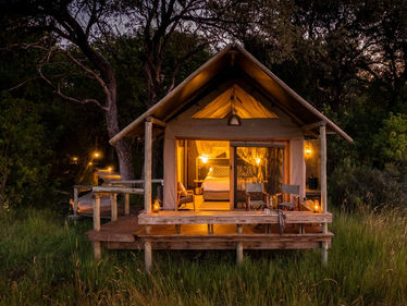 Little Sable tented camp in Khwai Private Reserve, Okavango Delta, Botswana