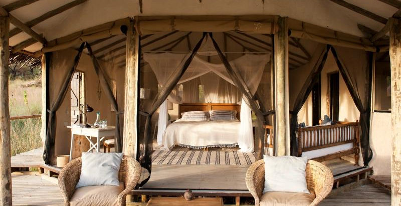 Open fronted guest suite at Lamai Serengeti Safari Camp in The Serengeti in Tanzania with Safari Ambitions