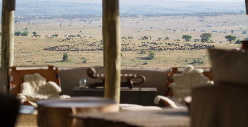 View over the Great Migration in The Serengeti at Lamai Serengeti Safari Camp in The Serengeti in Tanzania with Safari Ambitions
