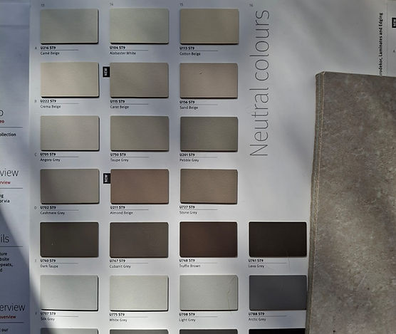 Material selection for interior design project in Athens