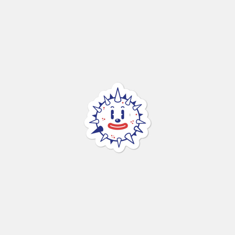 Spiky Cannon Ball Kids Sticker