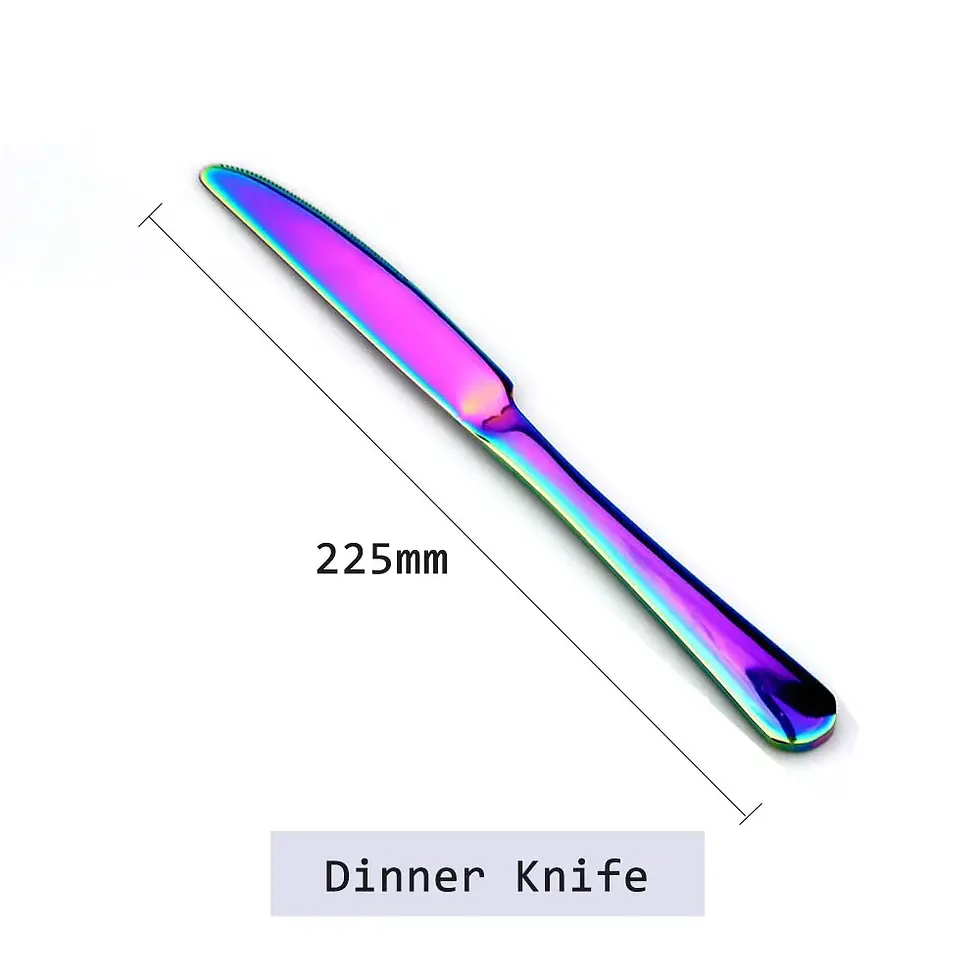 Thumbnail: JANKNG Stainless Steel Dinnerware Set Rainbow Colorfull