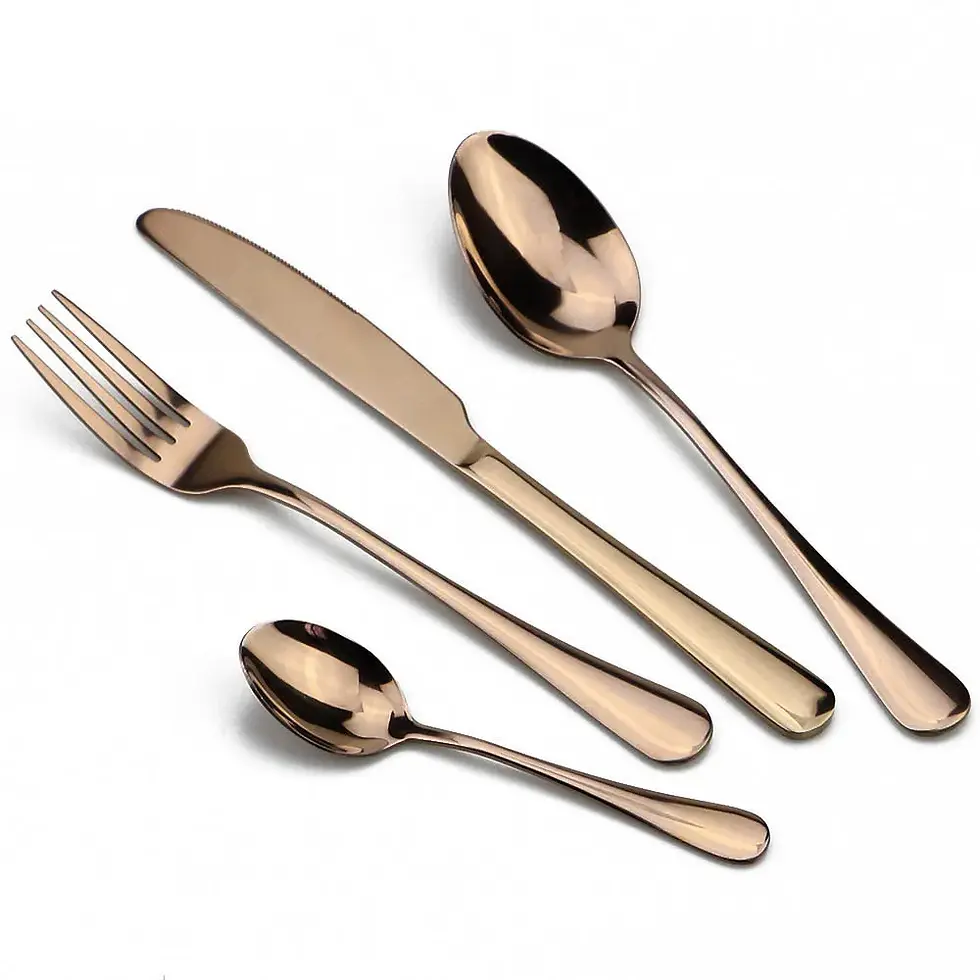 Thumbnail: JANKNG Stainless Steel Dinnerware Set Rainbow Colorfull