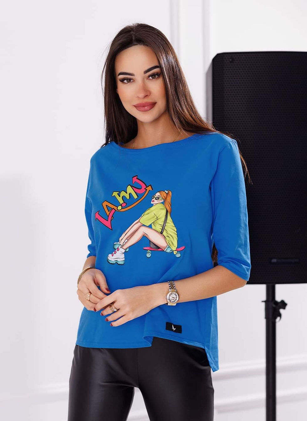 La..mu bluzka Kami z deskorolką chaber M/L- 2