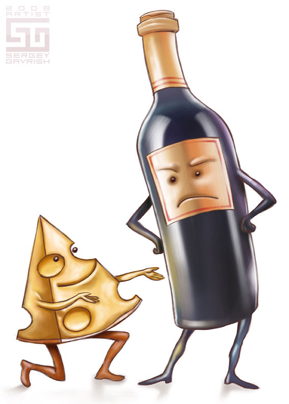 Cheese and wine