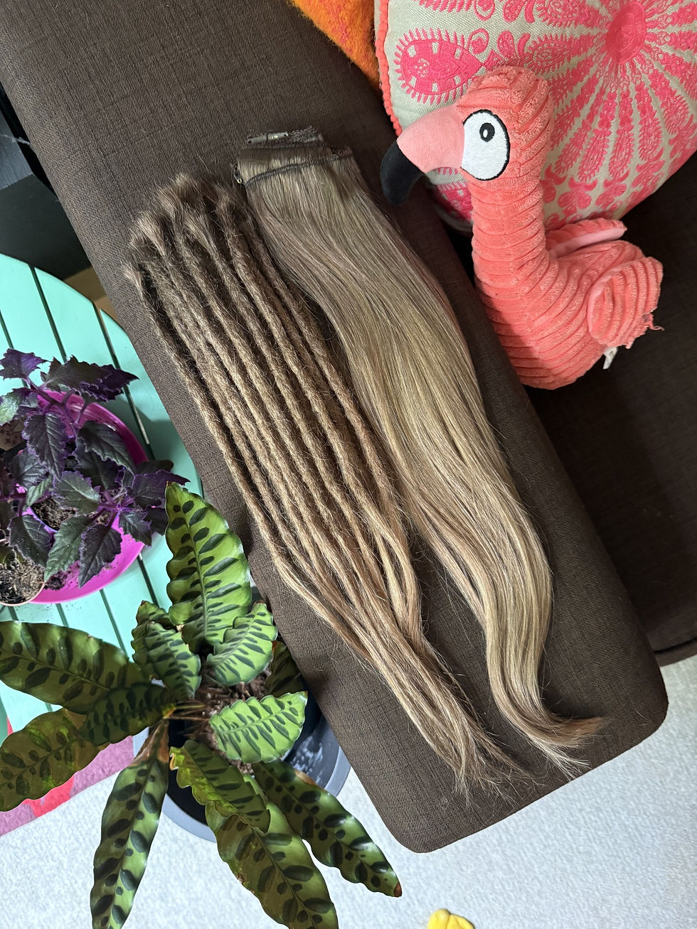 Thumbnail: Human Hair Dreadlock extensions - Soft Bronze