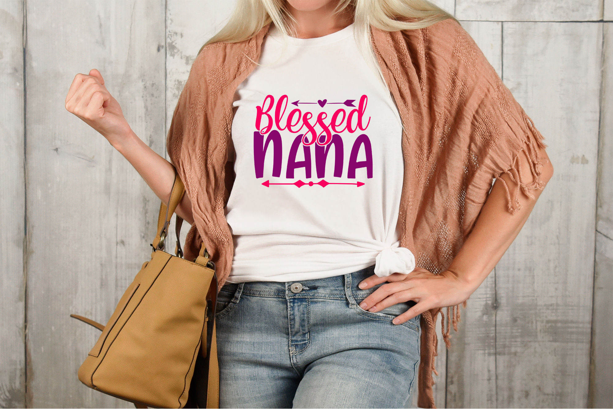 Ladies Personalised T-Shirt - Blessed Nana
