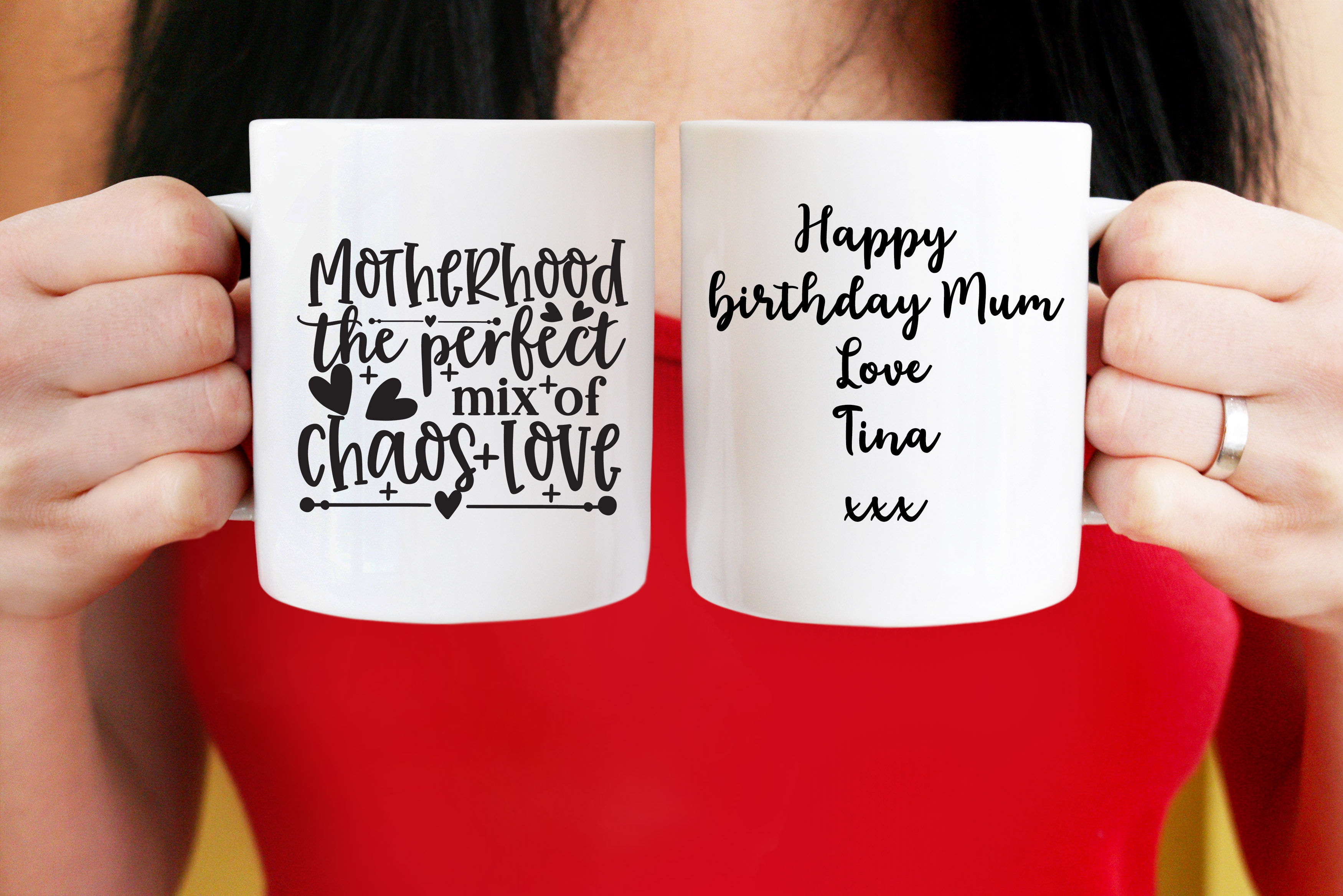 Personalised Mug - Motherhood Perfect Mix Of Love And Chaos Mum