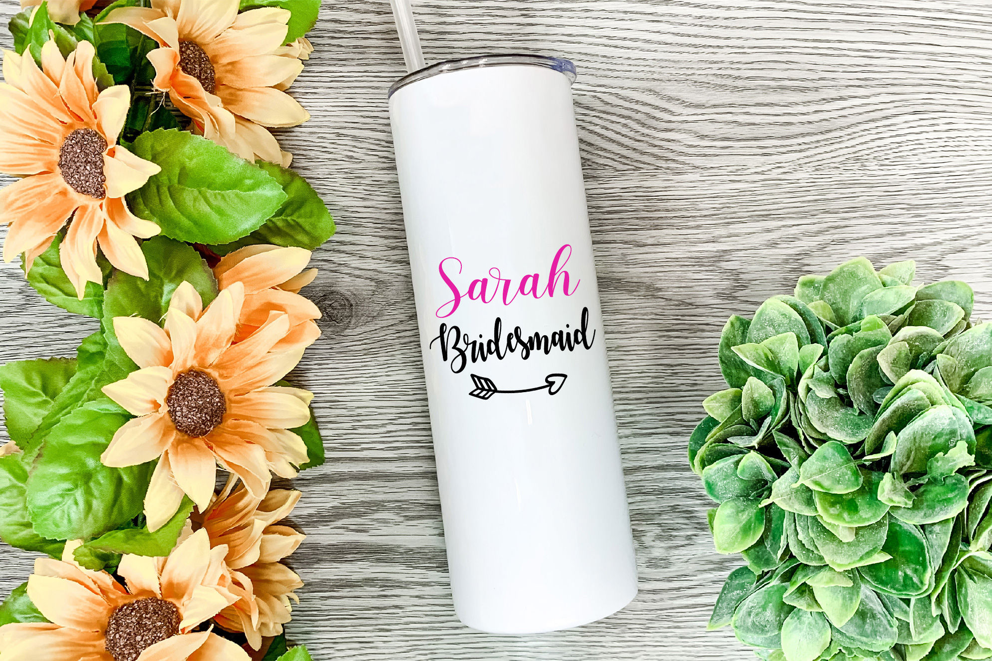 Personalised Skinny Tumbler - Bridesmaid Name