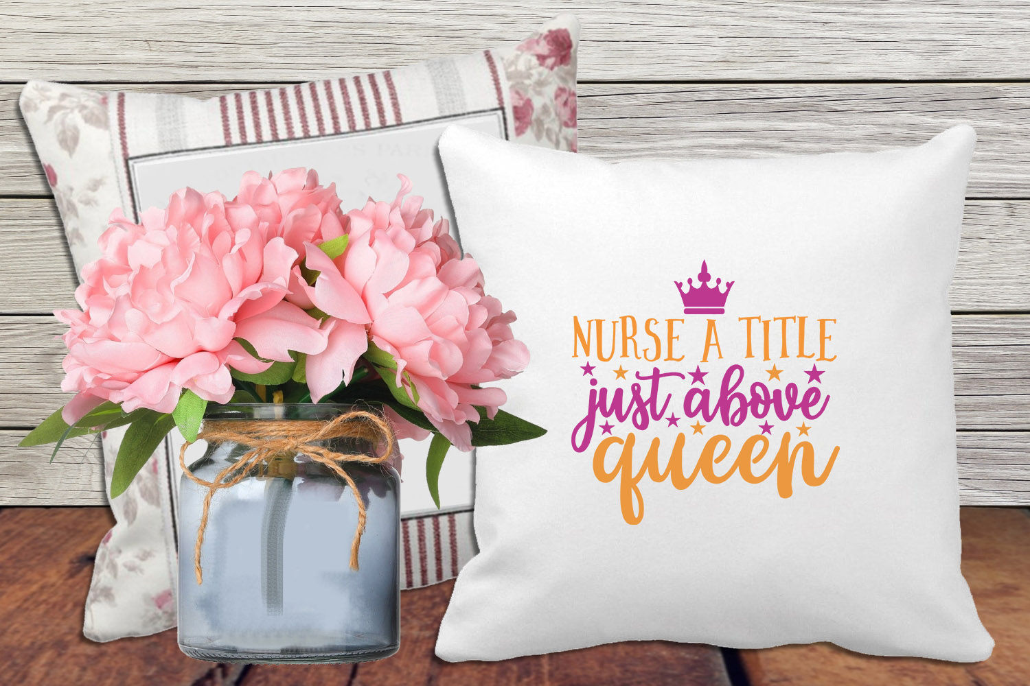 Personalised Cushion - Nurse - A Title Just Above Queen