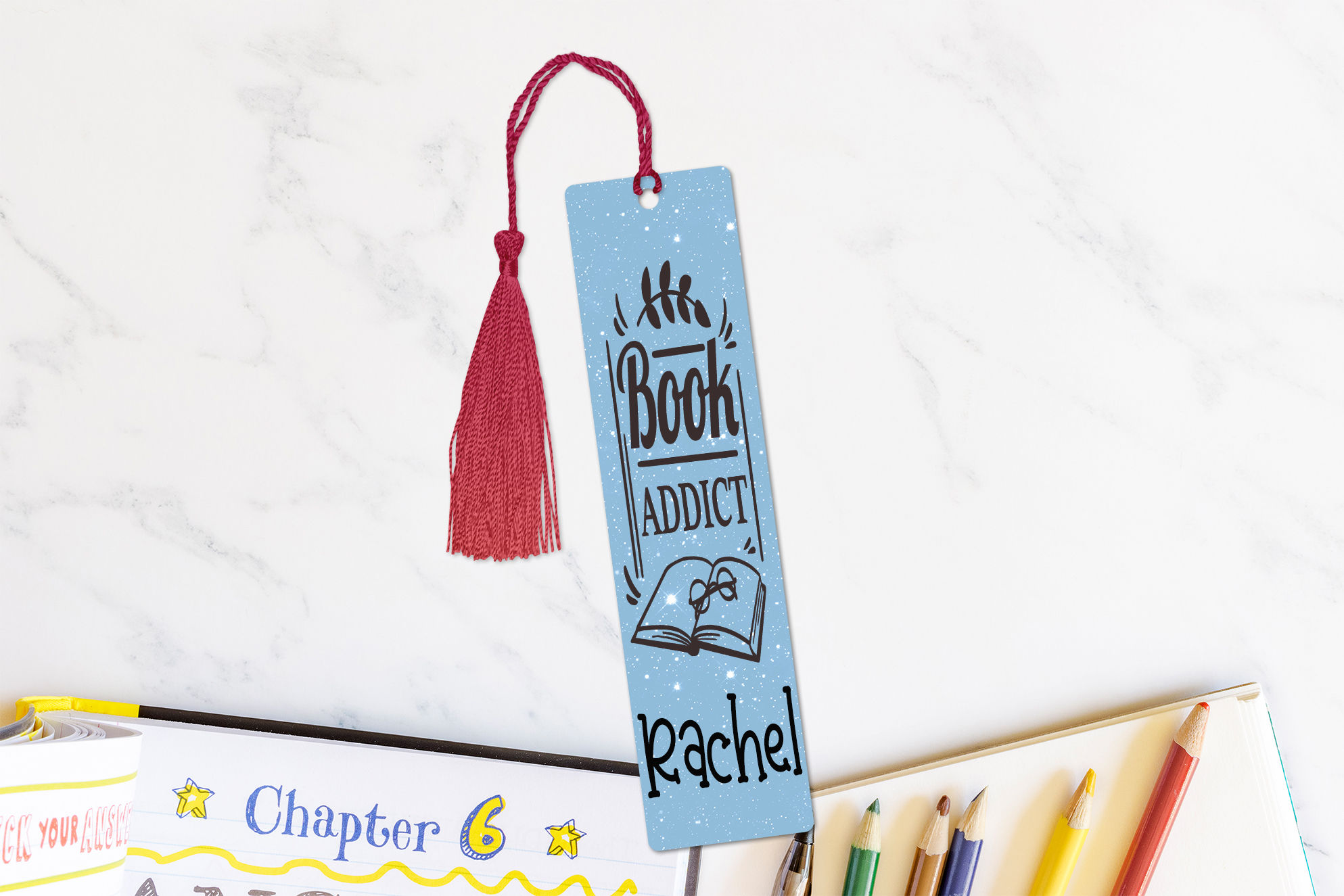 Personalised Bookmark - Book Addict Name