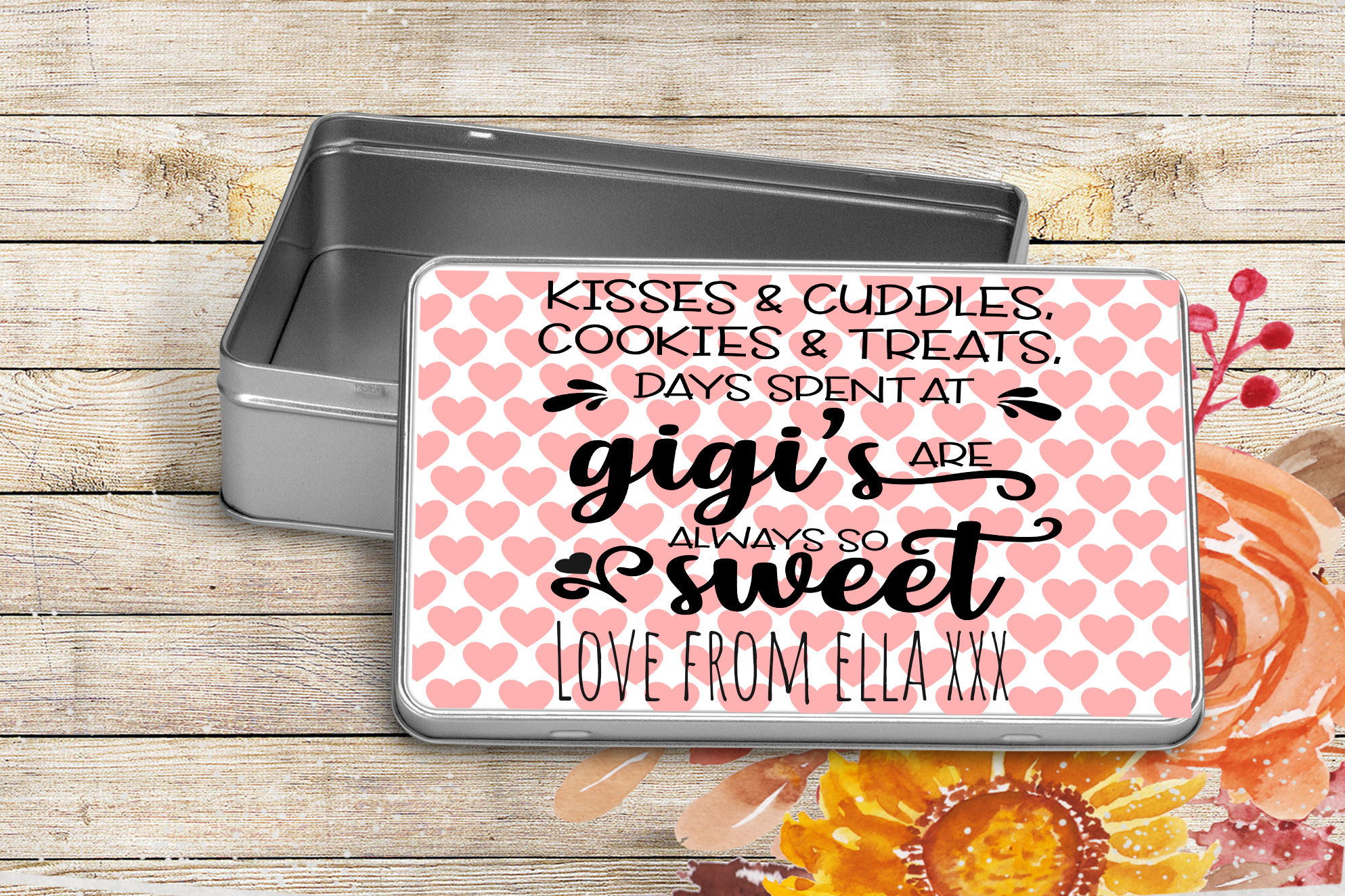 Personalised Treat Tin - Days Spent With Gigi Are Sweet