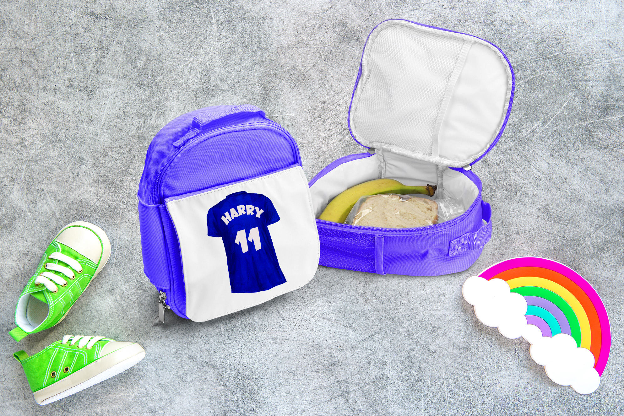 Personalised Soft Lunch Box - Any Name Any Number Any Colour Shirt