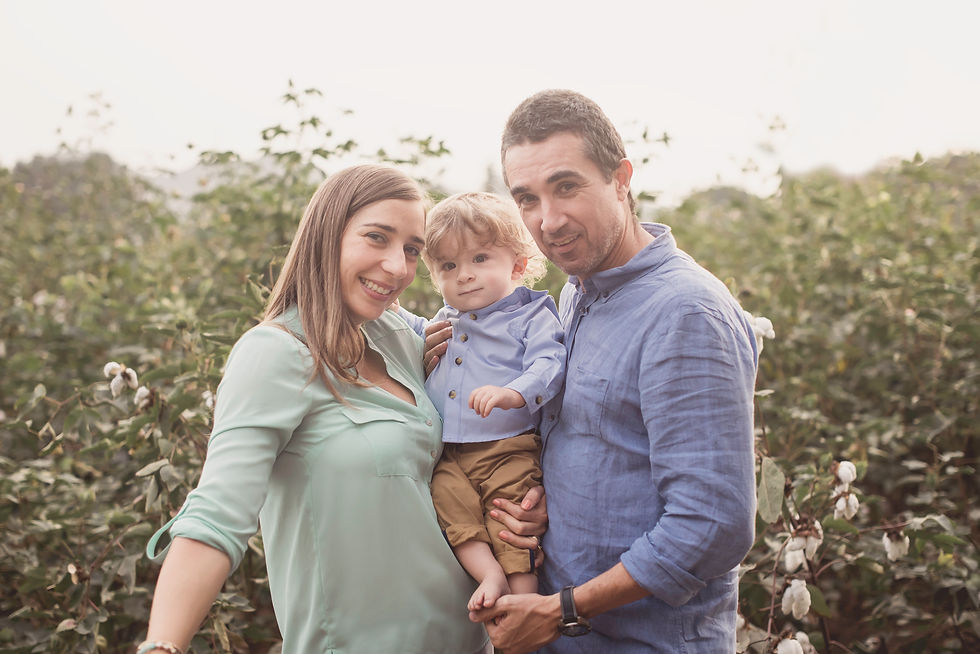 Melanie y su familia en La Molina