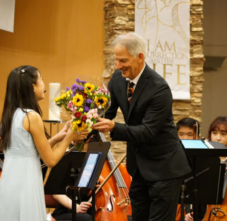 Celicia Thendean(piano soloist) and Mr. Mark Aubel (concert director) 04598 2.JPG