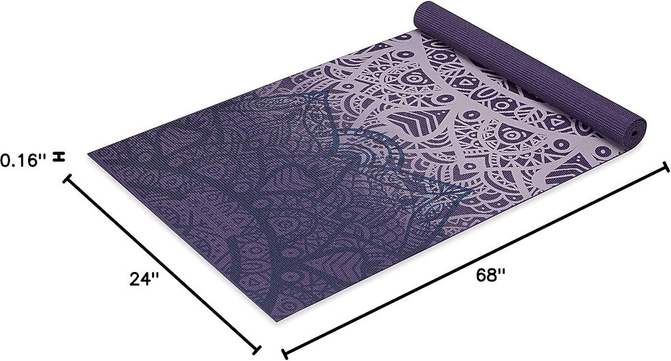 Thumbnail: Gaiam Print Yoga Mat, Non Slip Exercise & Fitness Mat for All Types of Yoga, Pi