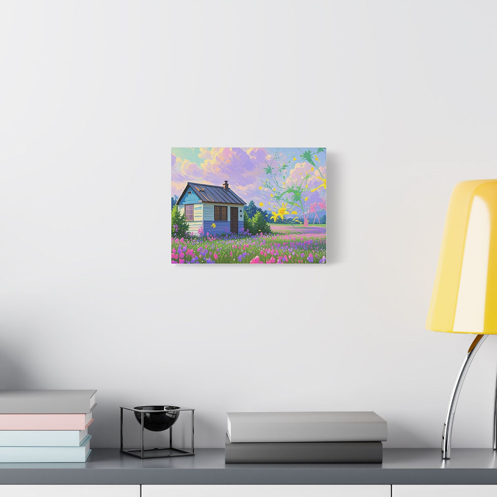 Thumbnail: "A Symphony of Colorful Tiny House Dreams" Art Inspired by artist Claude Monet