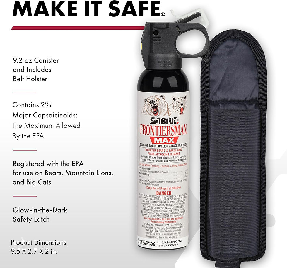 Thumbnail: SABRE Frontiersman MAX 9.2 fl oz. Bear & Mountain Lion Attack Deterrent, Up to 