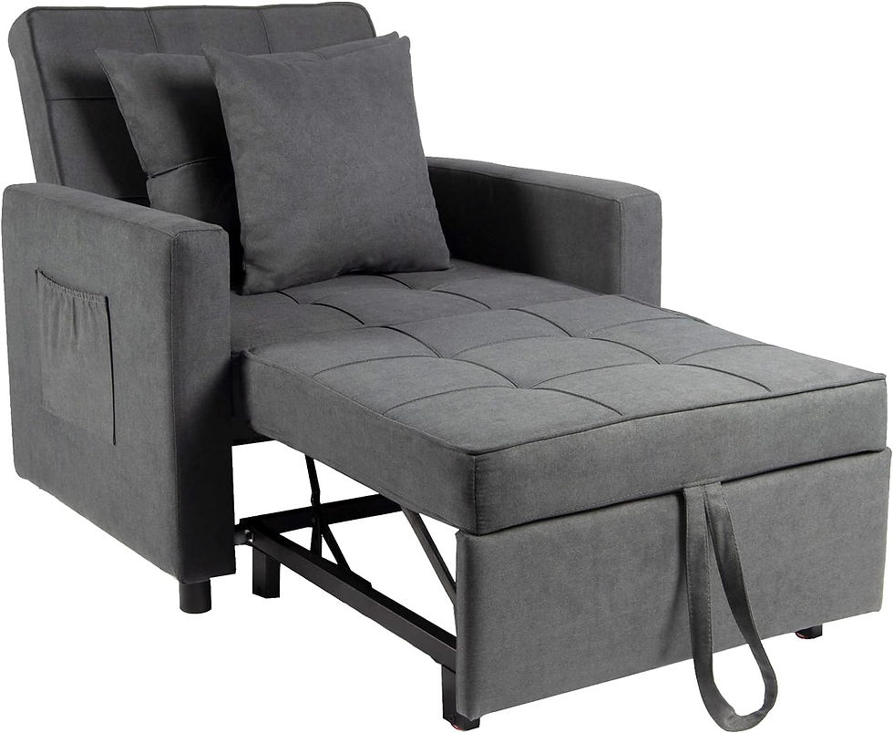 Thumbnail: Polar Aurora Sofa Bed Chair 3-in-1 Convertible, Lounger Sleeper, Single Recline