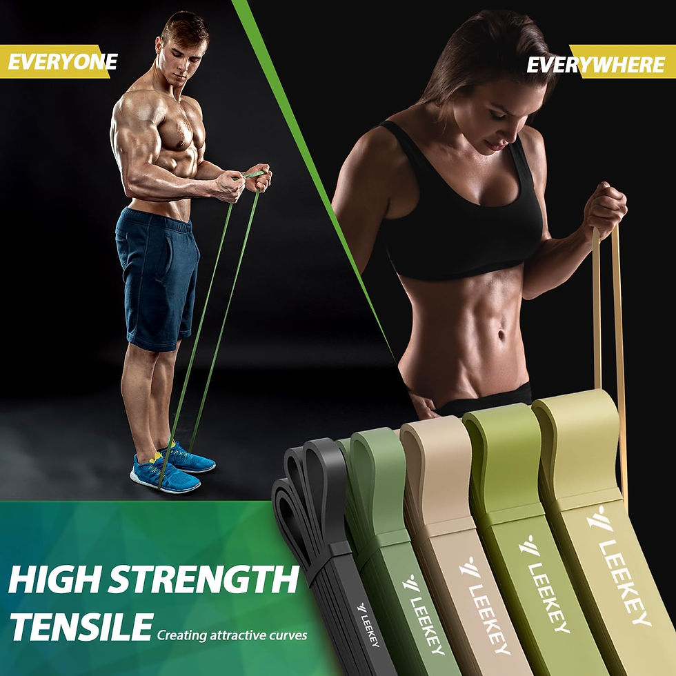 Thumbnail: LEEKEY Resistance Bands, Exercise Bands Pull Up Assist Bands - Workout Bands Se