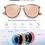 Thumbnail: -Retro Women Sunglasses Round Classic 7900 Star Points