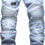 Thumbnail: -AITITIA Men's Biker Zipper Deco Washed Straight Fit Jeans 9900 Star Points